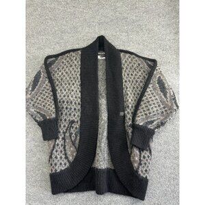 Vintage Pascali Mohair Cardigan Women's M Open Front Oversized Pockets Design
